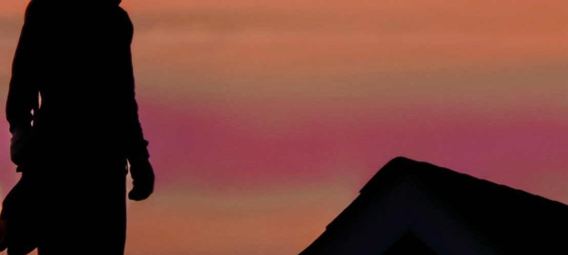 silhouette of man standing